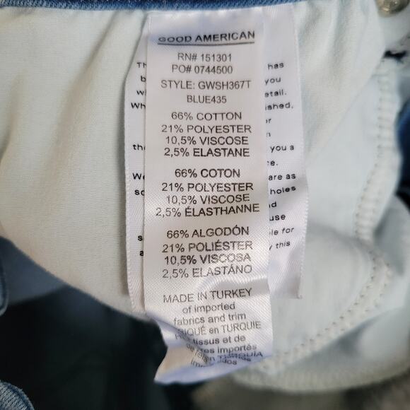 Good American Good Waist Step Hem Skinny Jeans Stretch High Rise Women 8 - Picture 11 of 12